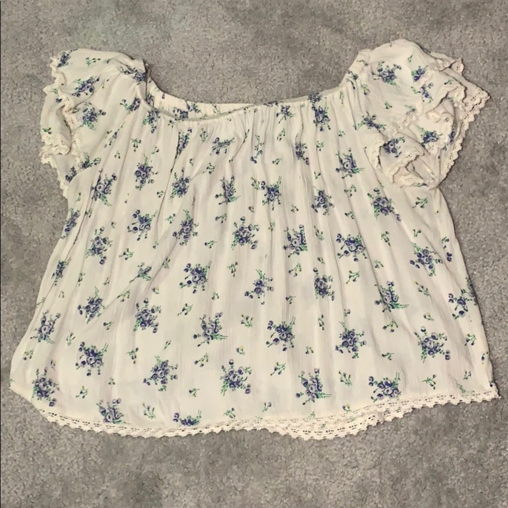 Floral off the shoulder top